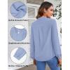 imageBlooming Jelly Womens Business Casual Tops Elegant Tie Neck Long Sleeve Dressy Fall Blouses 2024 Ladies Trendy Work ShirtsPale Cerulean
