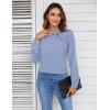 imageBlooming Jelly Womens Business Casual Tops Elegant Tie Neck Long Sleeve Dressy Fall Blouses 2024 Ladies Trendy Work ShirtsPale Cerulean