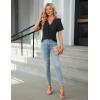 imageBlooming Jelly Womens Button Down Shirts Business Casual Outfits Dressy Work Blouses 2025 Short Sleeve Summer TopsBlack