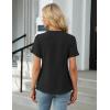 imageBlooming Jelly Womens Button Down Shirts Business Casual Outfits Dressy Work Blouses 2025 Short Sleeve Summer TopsBlack