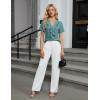 imageBlooming Jelly Womens Button Down Shirts Business Casual Outfits Dressy Work Blouses 2025 Short Sleeve Summer TopsTurquoise