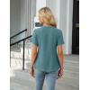 imageBlooming Jelly Womens Button Down Shirts Business Casual Outfits Dressy Work Blouses 2025 Short Sleeve Summer TopsTurquoise