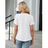 imageBlooming Jelly Womens Button Down Shirts Business Casual Outfits Dressy Work Blouses 2025 Short Sleeve Summer TopsWhite
