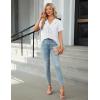 imageBlooming Jelly Womens Button Down Shirts Business Casual Outfits Dressy Work Blouses 2025 Short Sleeve Summer TopsWhite