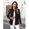 imageBlooming Jelly Womens Button Down Shirts Lace Long Sleeve Dressy Tops Pleated Fall Business Casual Blouses 2024Black