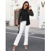 imageBlooming Jelly Womens Button Down Shirts Lace Long Sleeve Dressy Tops Pleated Fall Business Casual Blouses 2024Black