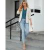 imageBlooming Jelly Womens Dressy Casual Blouse Short Puff Sleeve V Neck Lace Tops Summer Trendy Cute Ladies Business Work ShirtTeal