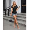 imageBlooming Jelly Womens Dressy Casual Blouses Business Ruffle Short Sleeve Tops Summer Crew Neck Peplum ShirtsBlack