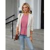imageBlooming Jelly Womens Dressy Casual Blouses Business Ruffle Short Sleeve Tops Summer Crew Neck Peplum ShirtsPink