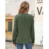 imageBlooming Jelly Womens Dressy Casual Tops Business Long Sleeve Shirts Pleated Fall Work Blouse 2024Army Green