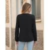 imageBlooming Jelly Womens Dressy Casual Tops Business Long Sleeve Shirts Pleated Fall Work Blouse 2024Black