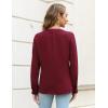 imageBlooming Jelly Womens Dressy Casual Tops Business Long Sleeve Shirts Pleated Fall Work Blouse 2024Wine Red