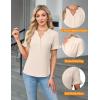imageBlooming Jelly Womens Dressy Casual Tops Business Work Blouses Bell Short Sleeve Button Down Shirts 2025 Summer OutfitsApricot