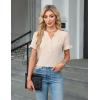 imageBlooming Jelly Womens Dressy Casual Tops Business Work Blouses Bell Short Sleeve Button Down Shirts 2025 Summer OutfitsApricot