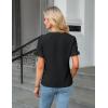 imageBlooming Jelly Womens Dressy Casual Tops Business Work Blouses Bell Short Sleeve Button Down Shirts 2025 Summer OutfitsBlack