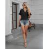 imageBlooming Jelly Womens Dressy Casual Tops Business Work Blouses Bell Short Sleeve Button Down Shirts 2025 Summer OutfitsBlack