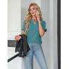 imageBlooming Jelly Womens Dressy Casual Tops Business Work Blouses Bell Short Sleeve Button Down Shirts 2025 Summer OutfitsTurquoise
