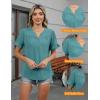 imageBlooming Jelly Womens Dressy Casual Tops Business Work Blouses Bell Short Sleeve Button Down Shirts 2025 Summer OutfitsTurquoise