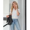 imageBlooming Jelly Womens Dressy Casual Tops Business Work Blouses Bell Short Sleeve Button Down Shirts 2025 Summer OutfitsWhite