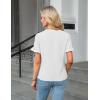 imageBlooming Jelly Womens Dressy Casual Tops Business Work Blouses Bell Short Sleeve Button Down Shirts 2025 Summer OutfitsWhite