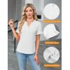 imageBlooming Jelly Womens Dressy Casual Tops Business Work Blouses Bell Short Sleeve Button Down Shirts 2025 Summer OutfitsWhite