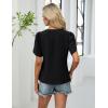 imageBlooming Jelly Womens Dressy Casual Tops Petal Sleeve Work Shirts Pleated Business Summer Outfits 2025Black