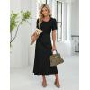 imageBlooming Jelly Womens Dressy Casual Tops Petal Sleeve Work Shirts Pleated Business Summer Outfits 2025Black