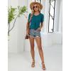 imageBlooming Jelly Womens Dressy Casual Tops Petal Sleeve Work Shirts Pleated Business Summer Outfits 2025Blue Green