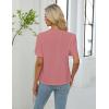 imageBlooming Jelly Womens Dressy Casual Tops Petal Sleeve Work Shirts Pleated Business Summer Outfits 2025Pink