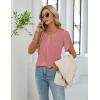 imageBlooming Jelly Womens Dressy Casual Tops Petal Sleeve Work Shirts Pleated Business Summer Outfits 2025Pink