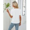 imageBlooming Jelly Womens Dressy Casual Tops Petal Sleeve Work Shirts Pleated Business Summer Outfits 2025White