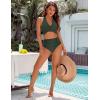 imageBlooming Jelly Womens Tummy Control Bathing Suits Modest High Waisted Bikini Sets Cute Halter 2 Piece Swim Suit 2025Green