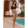 imageBlooming Jelly Womens Tummy Control Bathing Suits Modest High Waisted Bikini Sets Cute Halter 2 Piece Swim Suit 2025Leopard