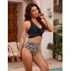 imageBlooming Jelly Womens Tummy Control Bathing Suits Modest High Waisted Bikini Sets Cute Halter 2 Piece Swim Suit 2025Leopard