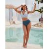 imageBlooming Jelly Womens Tummy Control Bathing Suits Modest High Waisted Bikini Sets Cute Halter 2 Piece Swim Suit 2025Striped Blue