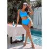 imageBlooming Jelly Womens Bikini Sets High Waisted Two Piece Swimsuits Sporty Color Block Cheeky High Cut Bathing SuitsBlue
