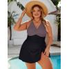 imageBlooming Jelly Women Plus Size Swim Dress Swimsuit One Piece Tummy Control Bathing Suits Modest Criss Cross Swim SuitsBlack Purple