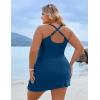 imageBlooming Jelly Women Plus Size Swim Dress Swimsuit One Piece Tummy Control Bathing Suits Modest Criss Cross Swim SuitsBlue
