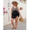 imageBlooming Jelly Women Plus Size Swim Dress Swimsuit One Piece Tummy Control Bathing Suits Modest Criss Cross Swim SuitsLeopard
