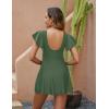 imageBlooming Jelly Womens Tummy Control Swimsuits One Piece Swim Dress Plus Size Bathing Suits Ruffle Lace SwimwearGreen