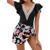 Black and Floral Print