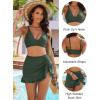 imageBlooming Jelly Womens High Waisted Bikini Sets Tummy Control Swim Skirt Two Piece Swim Suit 2025 Retro SwimsuitArmy Green