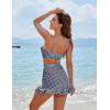 imageBlooming Jelly Womens High Waisted Bikini Sets Tummy Control Swim Skirt Two Piece Swim Suit 2025 Retro SwimsuitBlack White Plaid