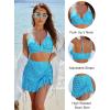 imageBlooming Jelly Womens High Waisted Bikini Sets Tummy Control Swim Skirt Two Piece Swim Suit 2025 Retro SwimsuitGreen White Plaid