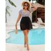 imageBlooming Jelly Womens Plus Size Bathing Suit One Piece Swim Dress Tummy Control Swimsuits Ruffle V Neck SwimwearLeopard and Black