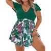 Green and Floral Print