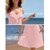 imageBlooming Jelly Women Swimsuit Coverup Spaghetti Strap Beach Dress Bathing Suit Cover Ups Swiss Dot Sundress with PocketPink