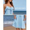 imageBlooming Jelly Women Swimsuit Coverup Spaghetti Strap Beach Dress Bathing Suit Cover Ups Swiss Dot Sundress with PocketSky Blue