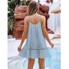 imageBlooming Jelly Womens Beach Cover Up Dress Flowy Spaghetti Strap Sleeveless Swimsuit Coverup Cute Summer Vacation SundressBlue Grey