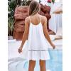 imageBlooming Jelly Womens Beach Cover Up Dress Flowy Spaghetti Strap Sleeveless Swimsuit Coverup Cute Summer Vacation SundressWhite